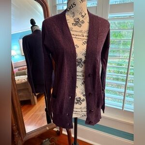 JJill Women's Purple Cardigan Sweater
